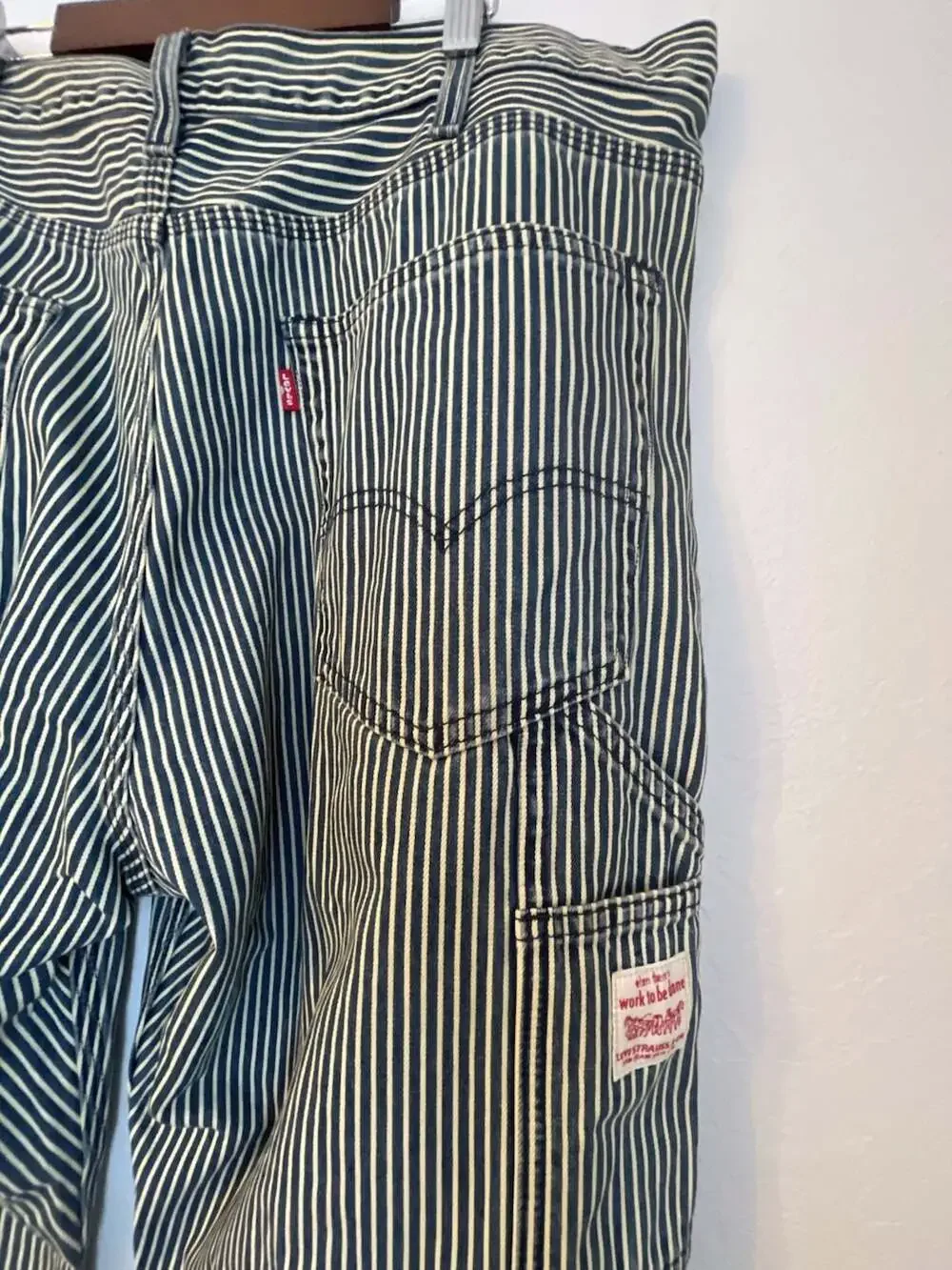 Levi's Hickory Stripe Carpenter Pants W36 L30 Work wear